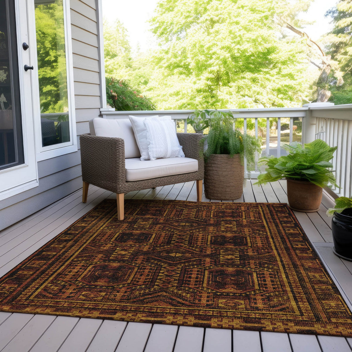 Chantille ACN1920-Paprika Indoor/Outdoor Washable Rug