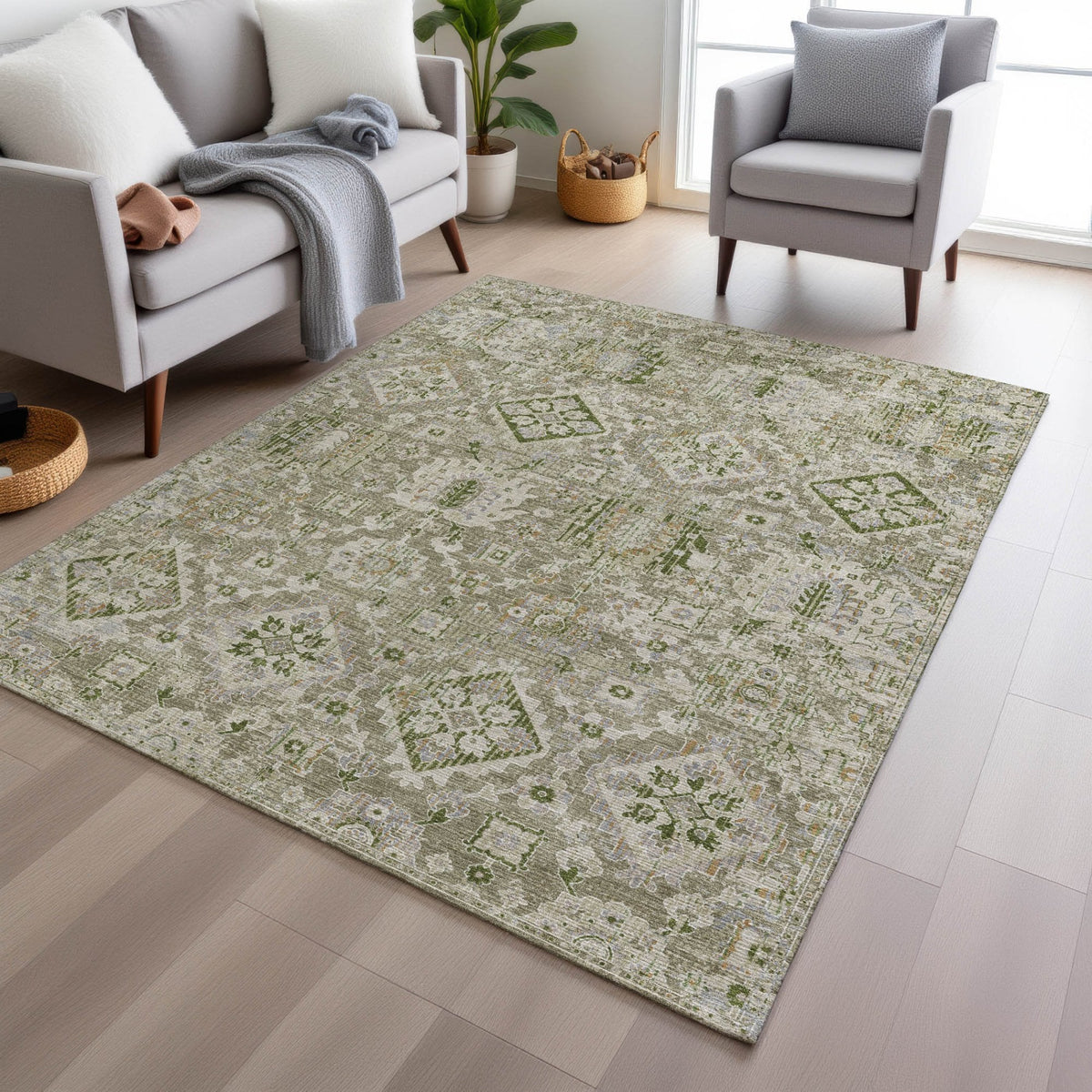 Chantille ACN1998-Fern Indoor/Outdoor Washable Rug