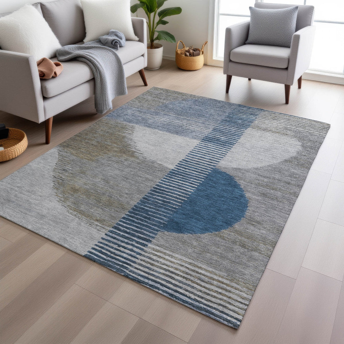 Chantille ACN2001-Denim Indoor/Outdoor Washable Rug
