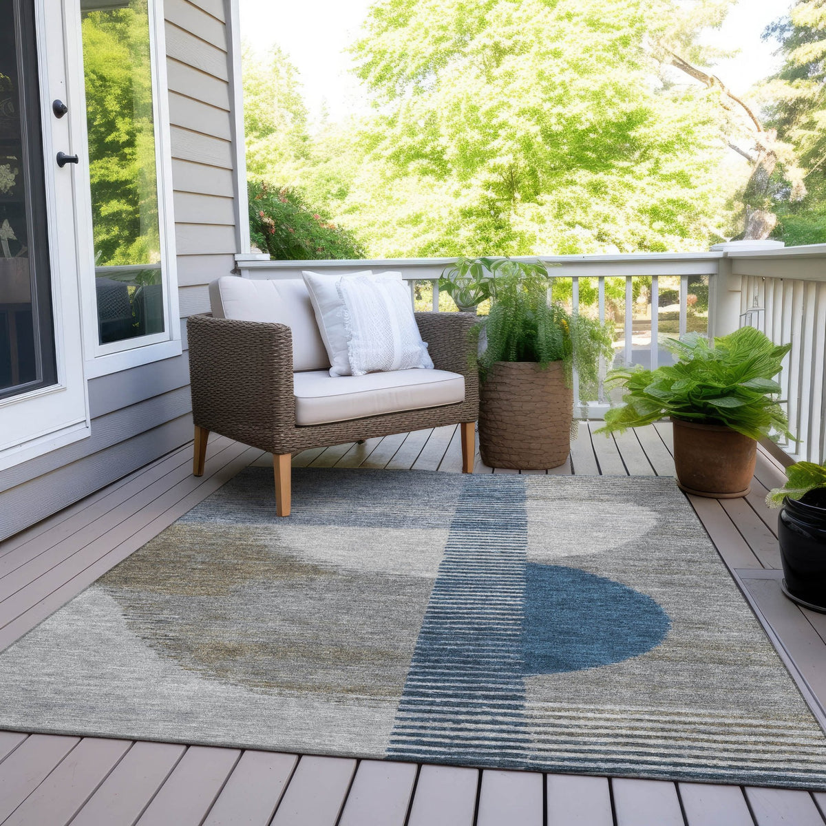 Chantille ACN2001-Denim Indoor/Outdoor Washable Rug