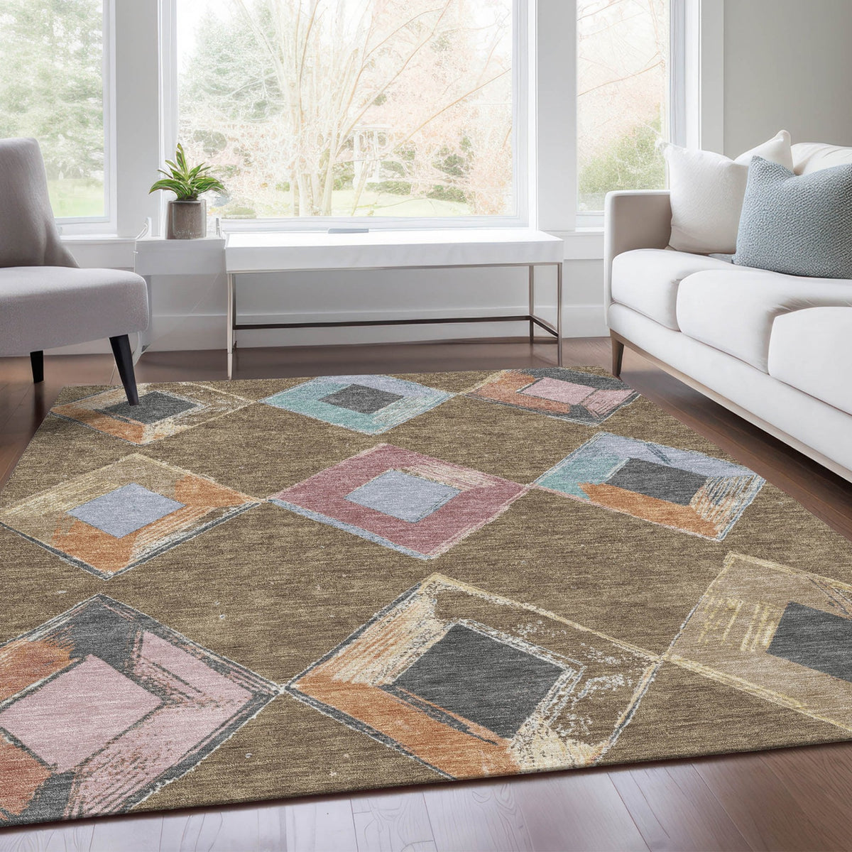 Chantille ACN2004-Brown Indoor/Outdoor Washable Rug
