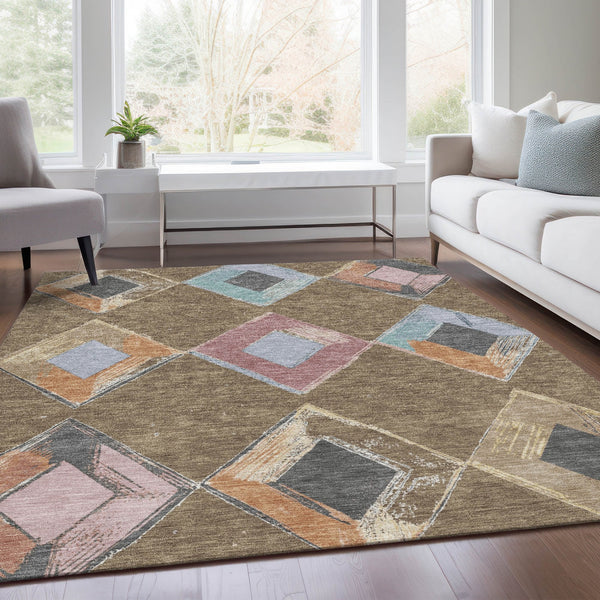 Chantille ACN2004-Brown Indoor/Outdoor Washable Rug