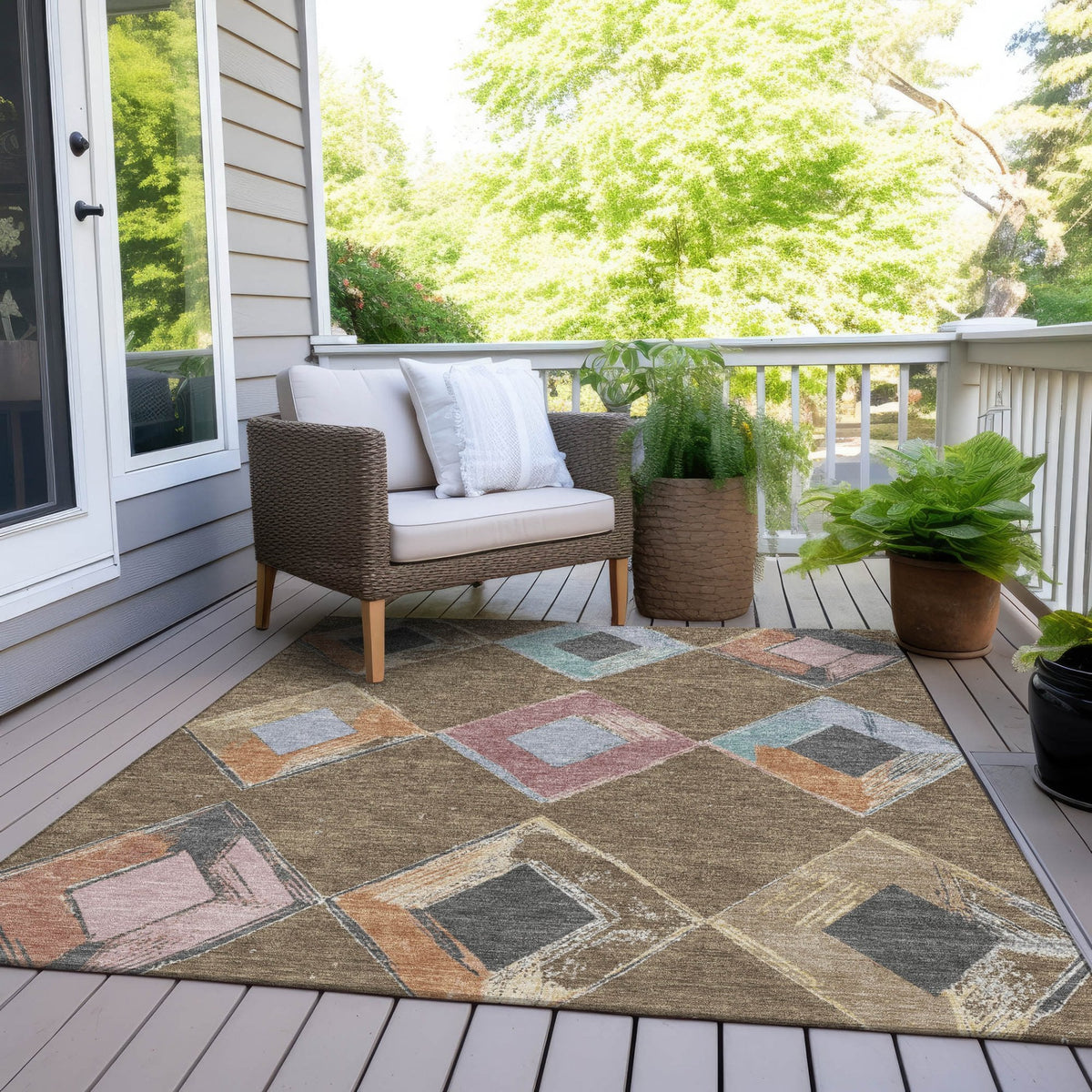 Chantille ACN2004-Brown Indoor/Outdoor Washable Rug