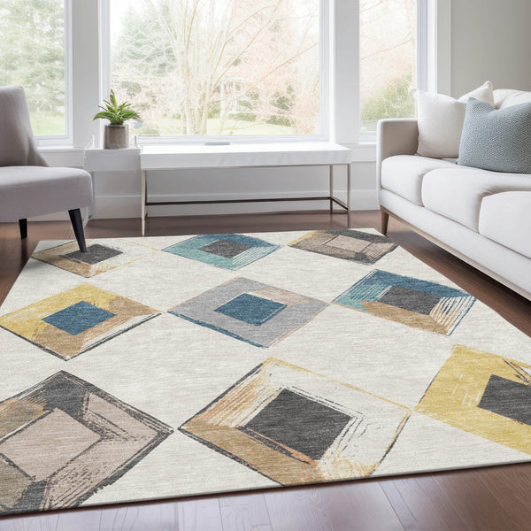Chantille ACN2004-Ivory Indoor/Outdoor Washable Rug