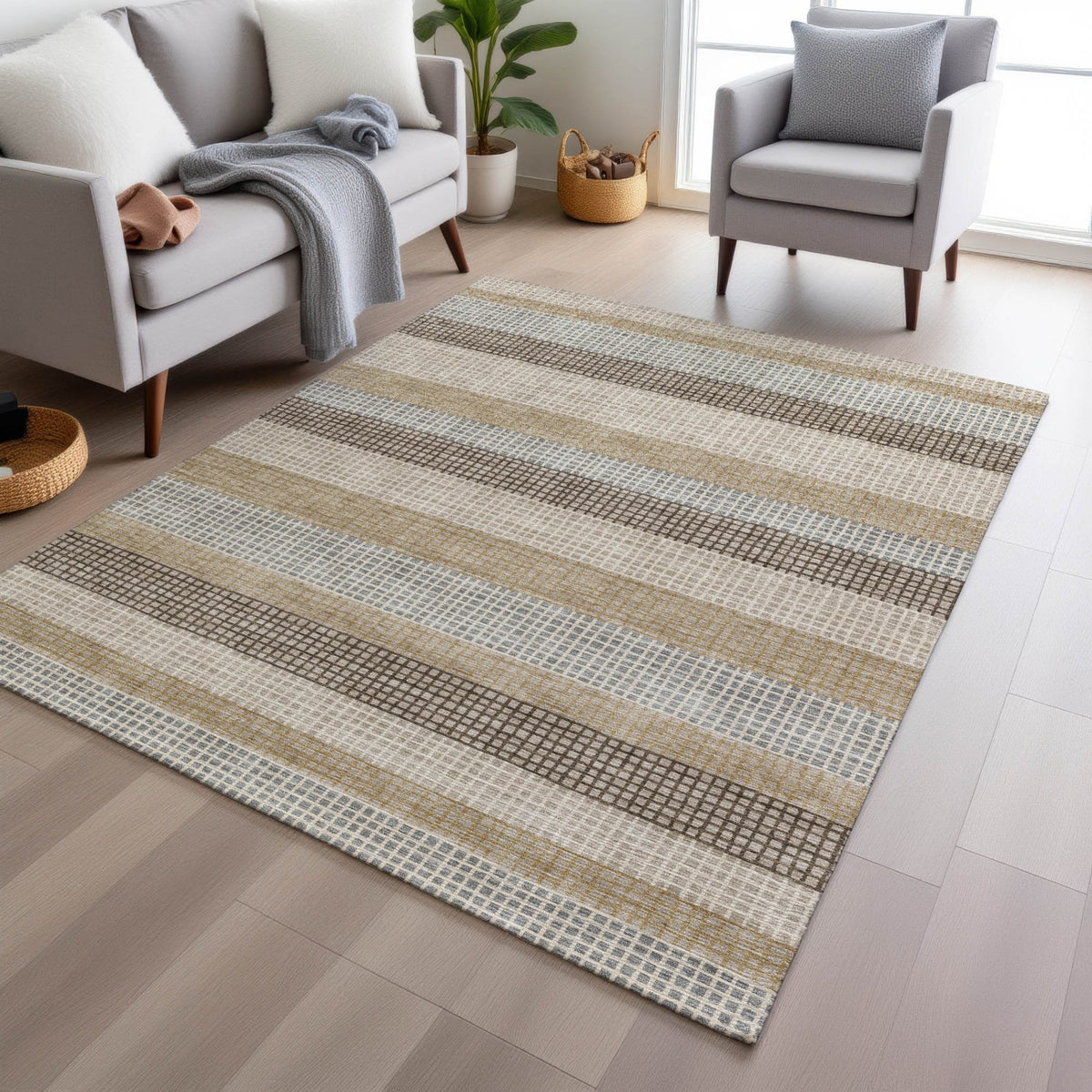 Chantille ACN2008-Beige Indoor/Outdoor Washable Rug