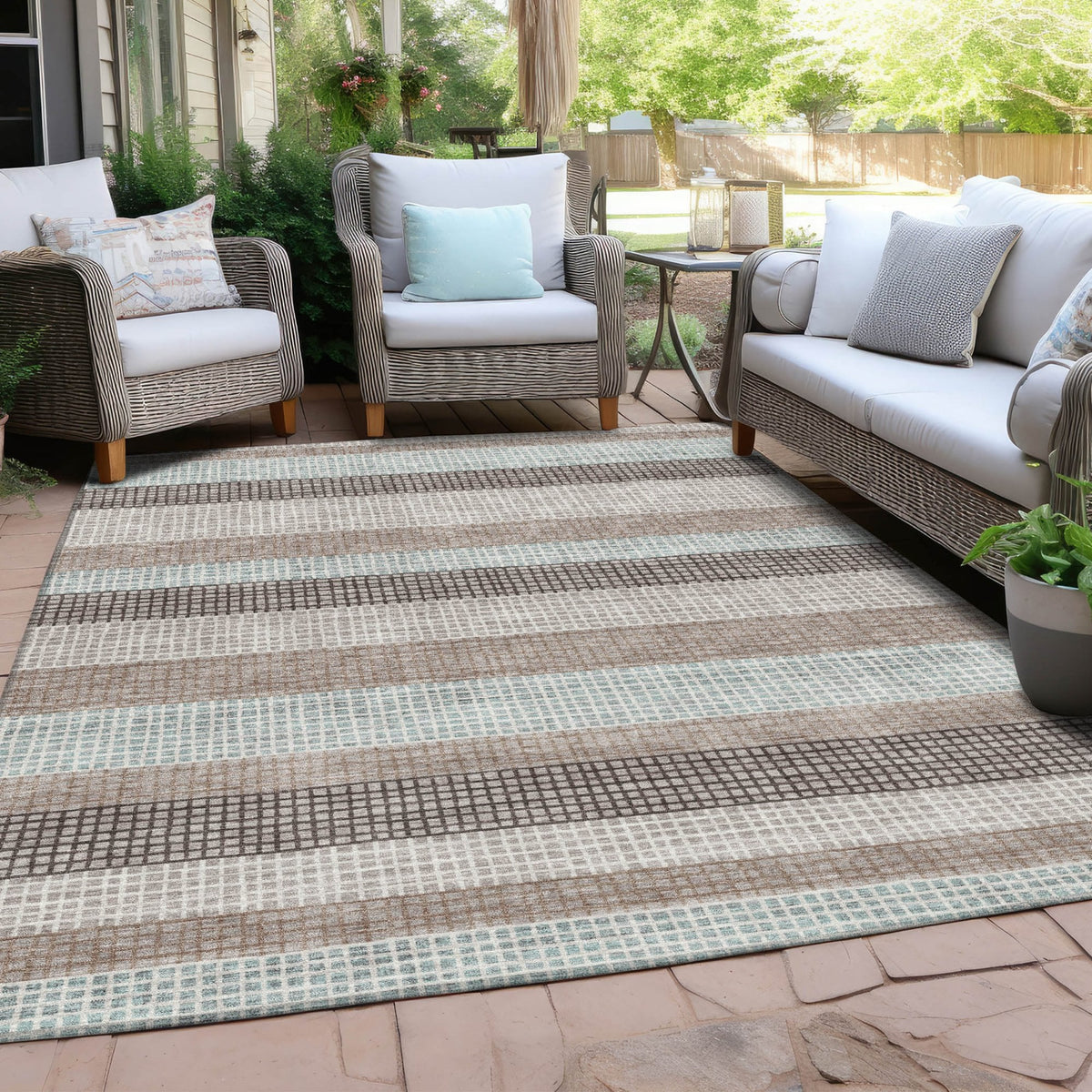 Chantille ACN2008-Taupe Indoor/Outdoor Washable Rug