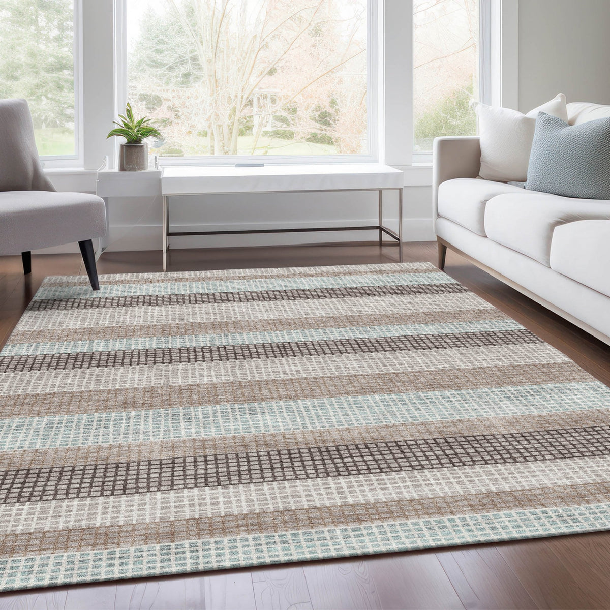 Chantille ACN2008-Taupe Indoor/Outdoor Washable Rug