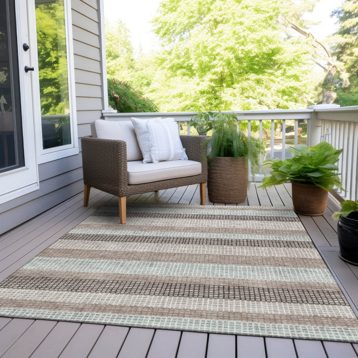 Chantille ACN2008-Taupe Indoor/Outdoor Washable Rug