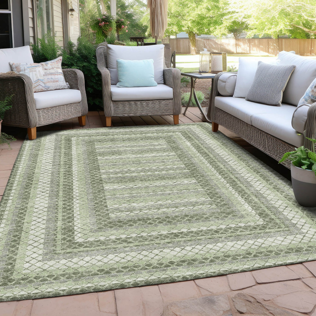 Chantille ACN2011-Aloe Indoor/Outdoor Washable Rug