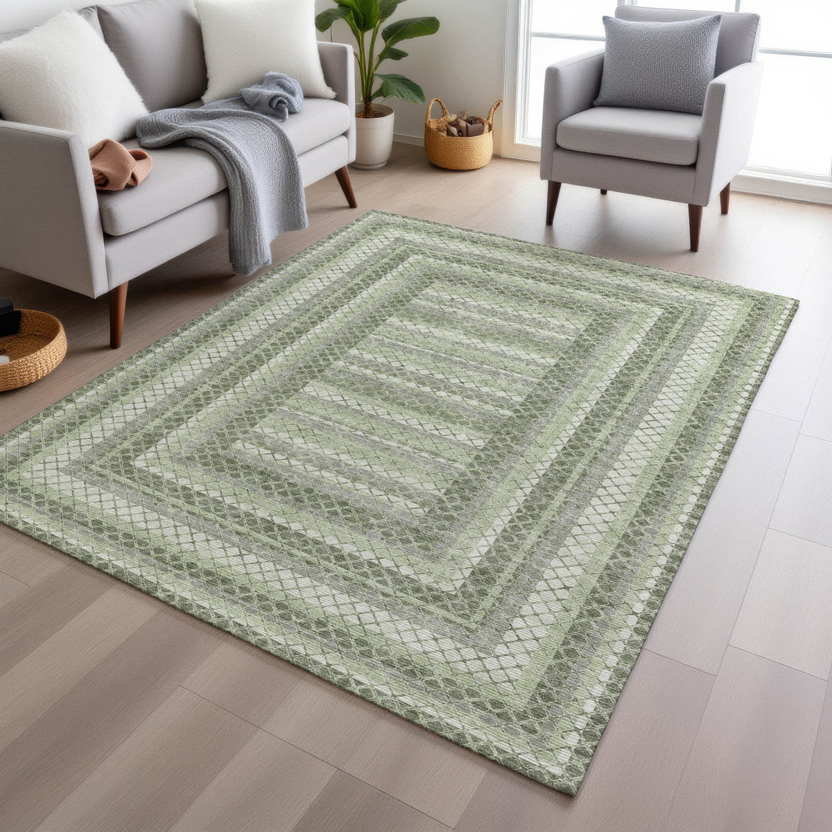 Chantille ACN2011-Aloe Indoor/Outdoor Washable Rug