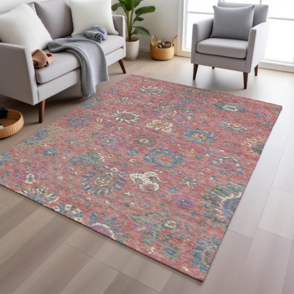 Chantille ACN2013-Coral Indoor/Outdoor Washable Rug