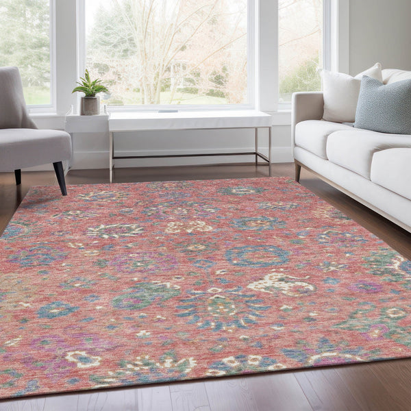 Chantille ACN2013-Coral Indoor/Outdoor Washable Rug
