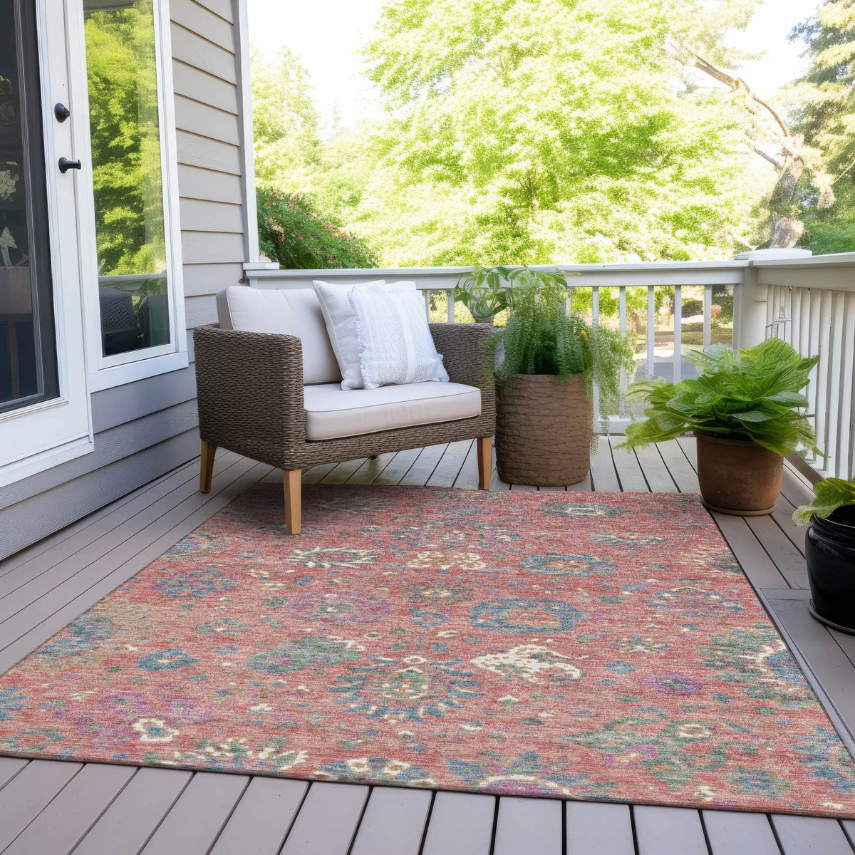 Chantille ACN2013-Coral Indoor/Outdoor Washable Rug