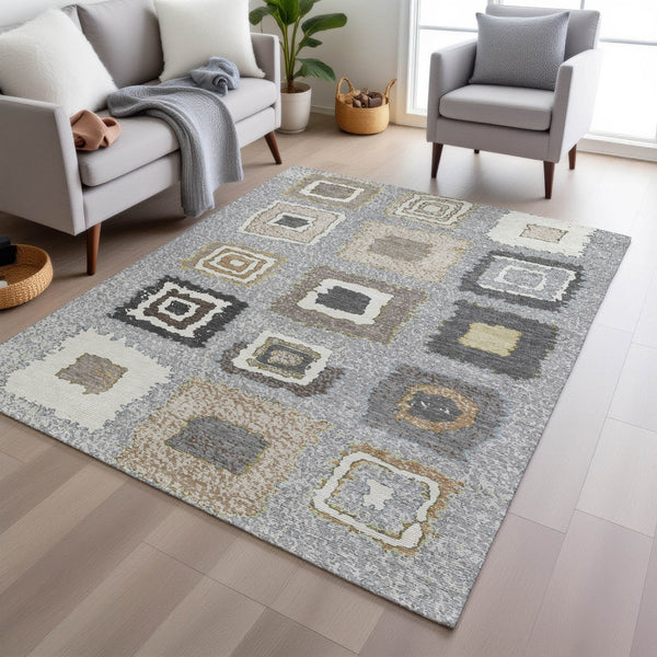 Chantille ACN2014-Gray Indoor/Outdoor Washable Rug