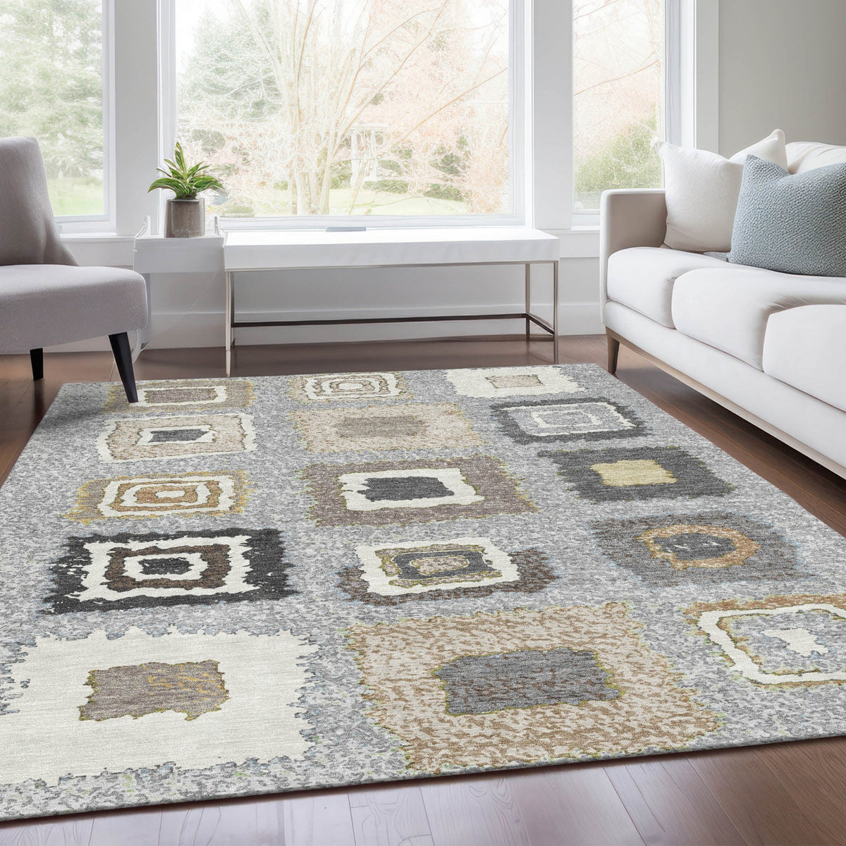 Chantille ACN2014-Gray Indoor/Outdoor Washable Rug