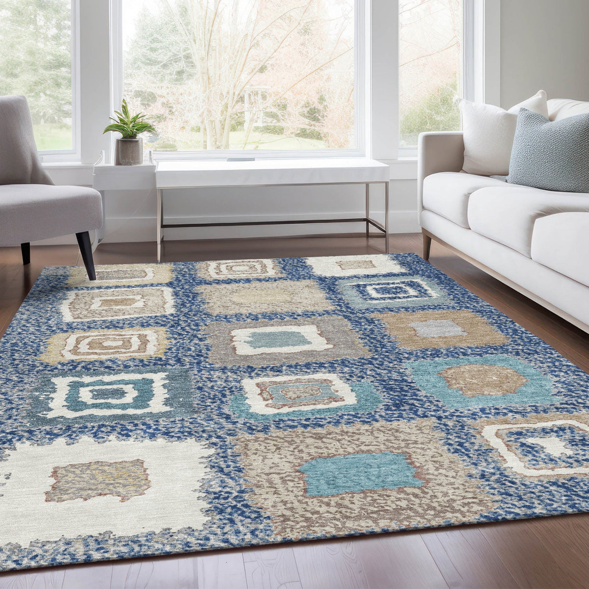 Chantille ACN2014-Navy Indoor/Outdoor Washable Rug
