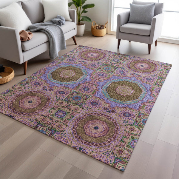 Chantille ACN1923-Pink Indoor/Outdoor Washable Rug