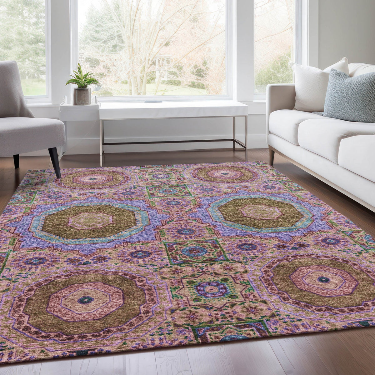 Chantille ACN1923-Pink Indoor/Outdoor Washable Rug