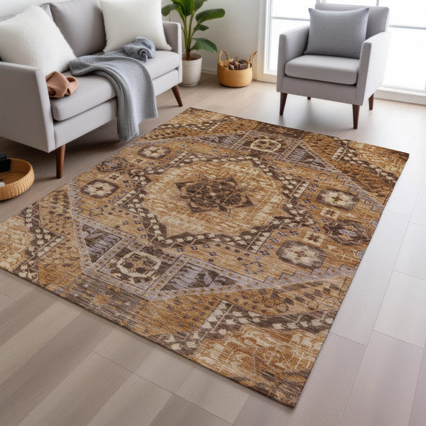 Chantille ACN1924-Copper Indoor/Outdoor Washable Rug
