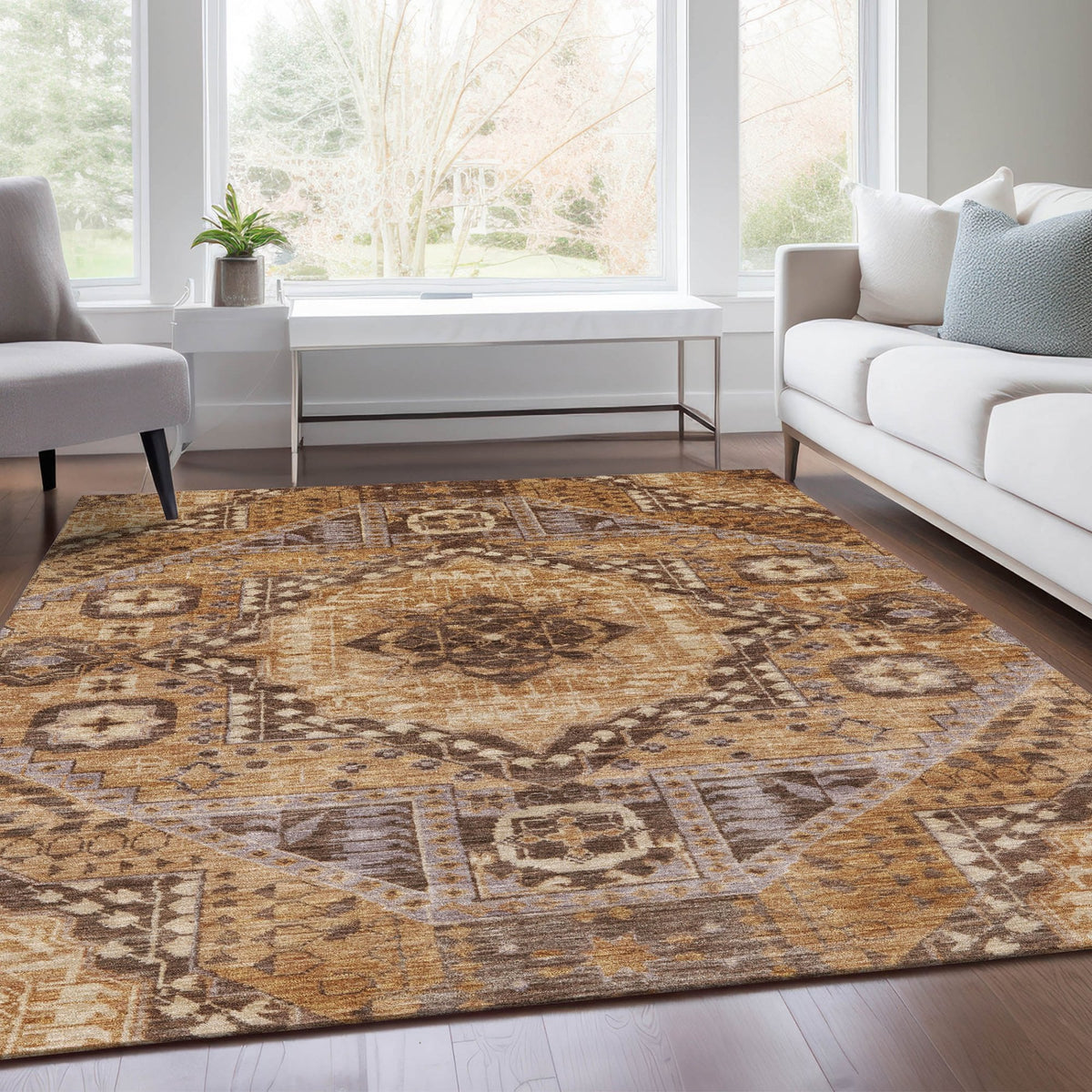 Chantille ACN1924-Copper Indoor/Outdoor Washable Rug