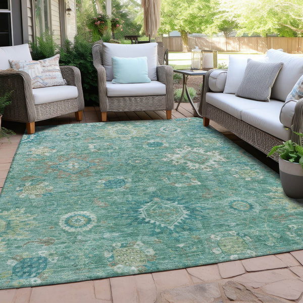 Chantille ACN1927-Teal Indoor/Outdoor Washable Rug