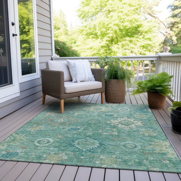 Chantille ACN1927-Teal Indoor/Outdoor Washable Rug