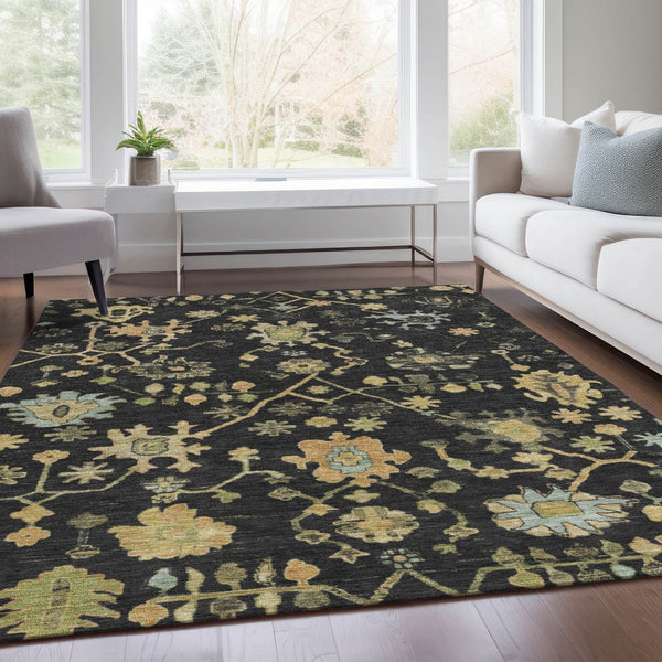 Chantille ACN1930-Black Indoor/Outdoor Washable Rug