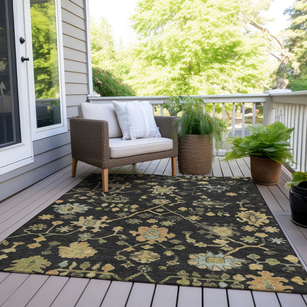 Chantille ACN1930-Black Indoor/Outdoor Washable Rug