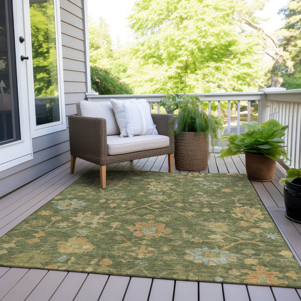 Chantille ACN1930-Fern Indoor/Outdoor Washable Rug