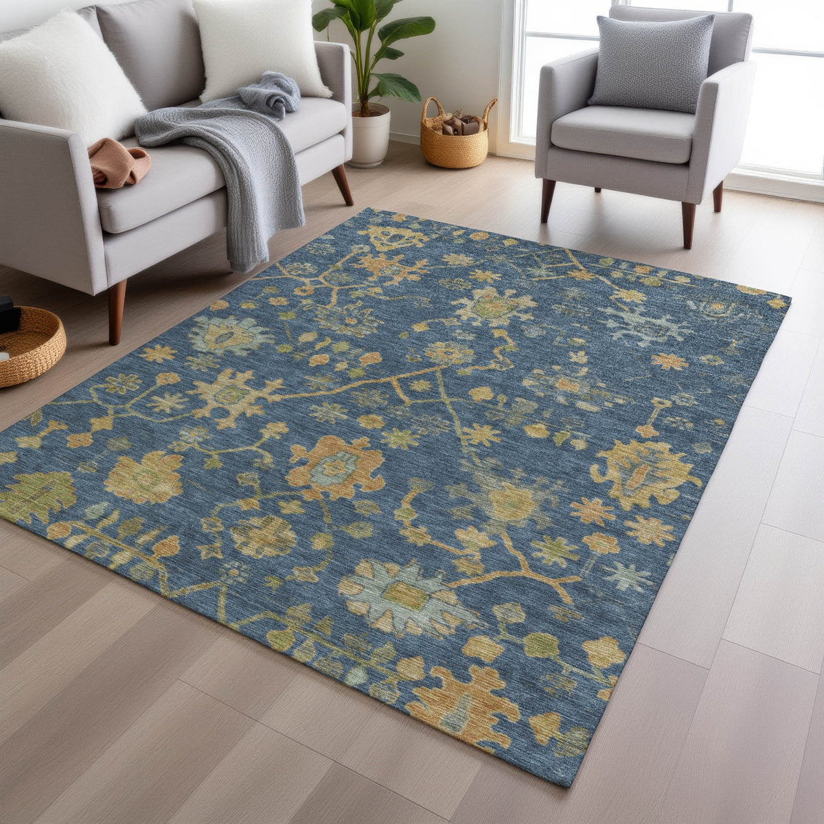 Chantille ACN1930-Navy Indoor/Outdoor Washable Rug