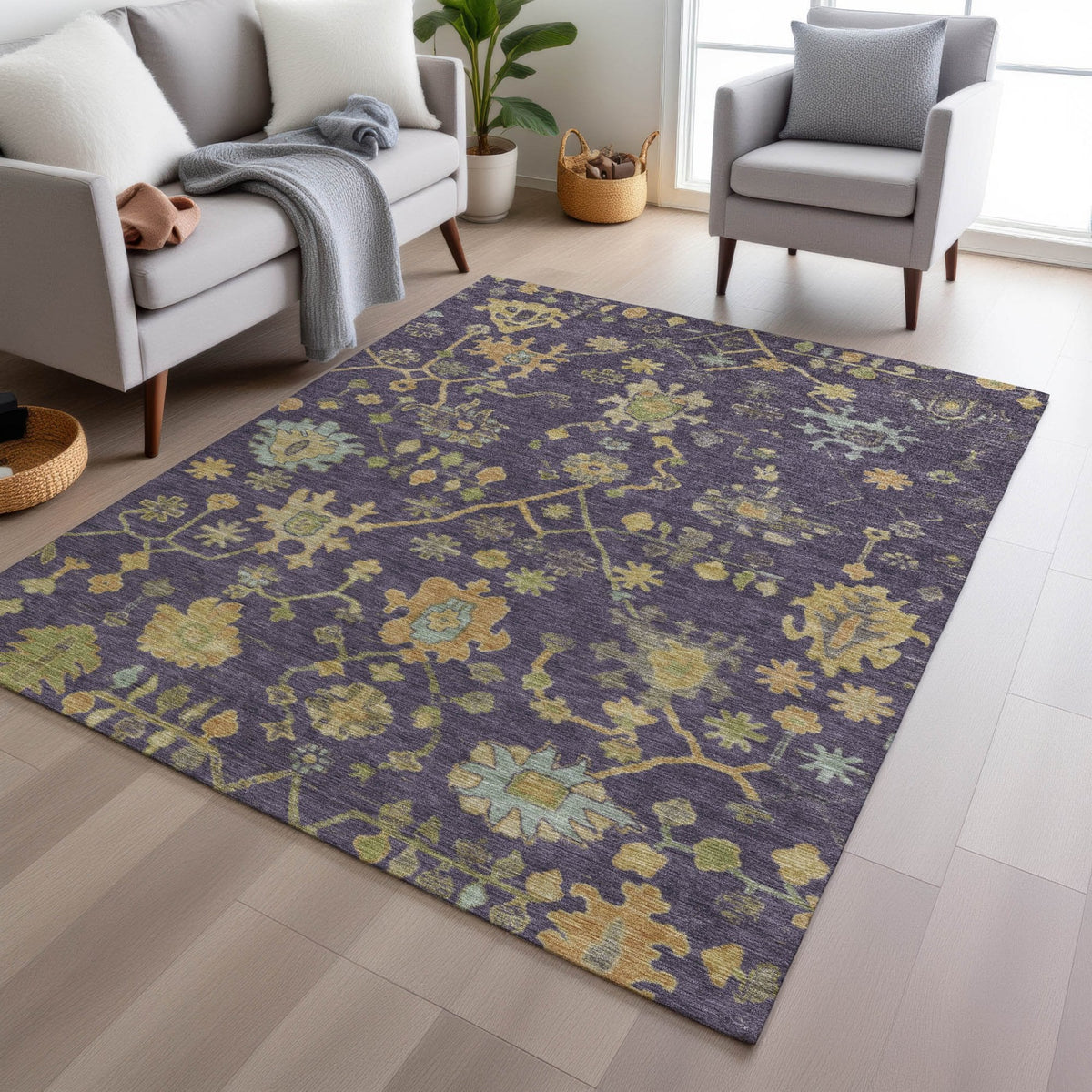 Chantille ACN1930-Purple Indoor/Outdoor Washable Rug