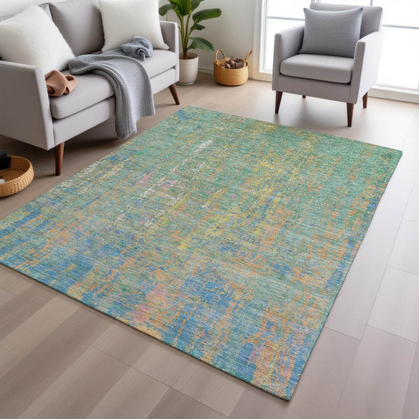 Chantille ACN1931-Teal Indoor/Outdoor Washable Rug