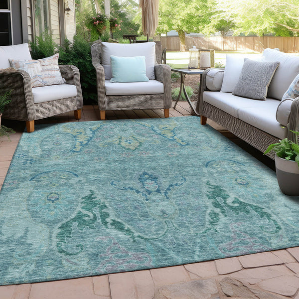 Chantille ACN1932-Blue Indoor/Outdoor Washable Rug