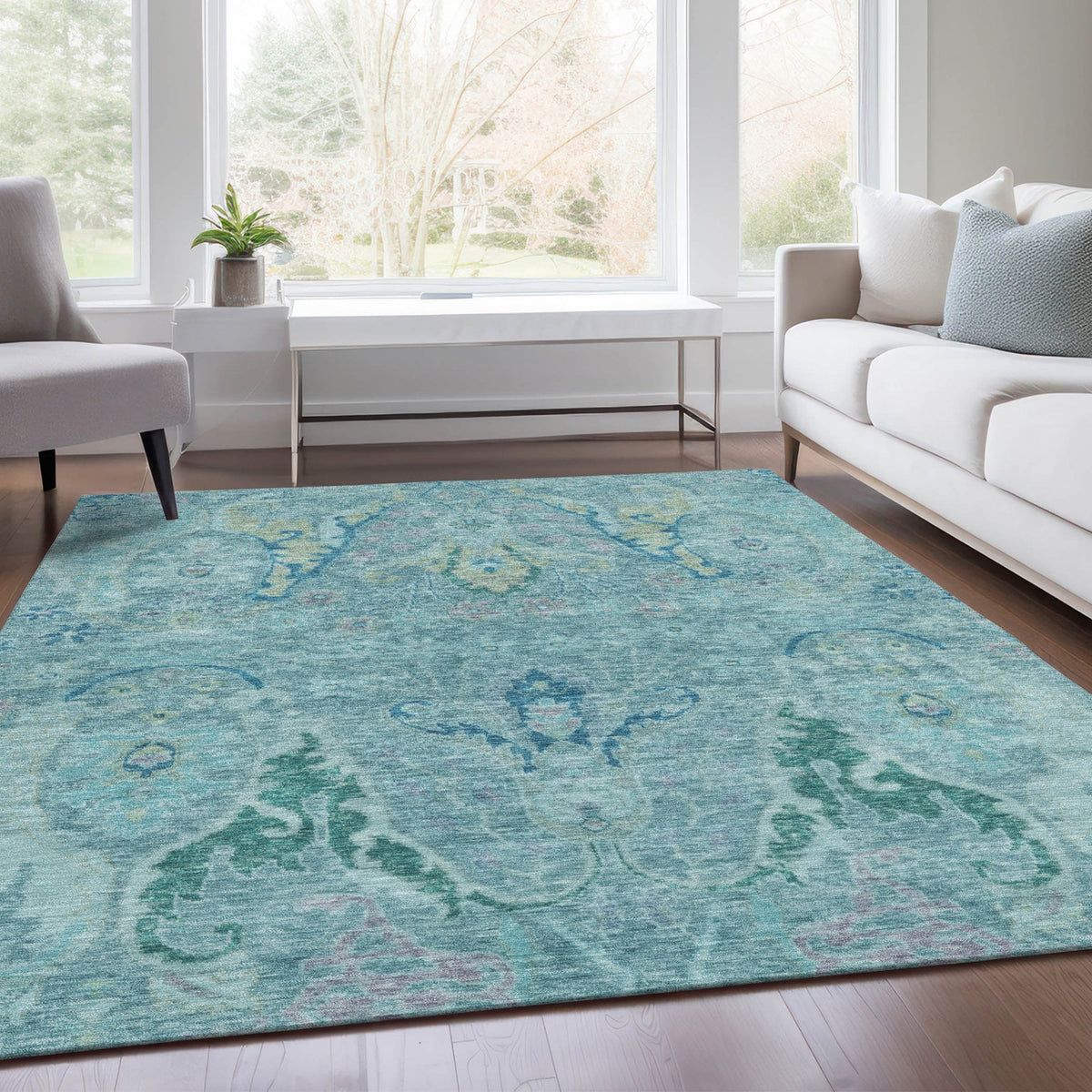 Chantille ACN1932-Blue Indoor/Outdoor Washable Rug