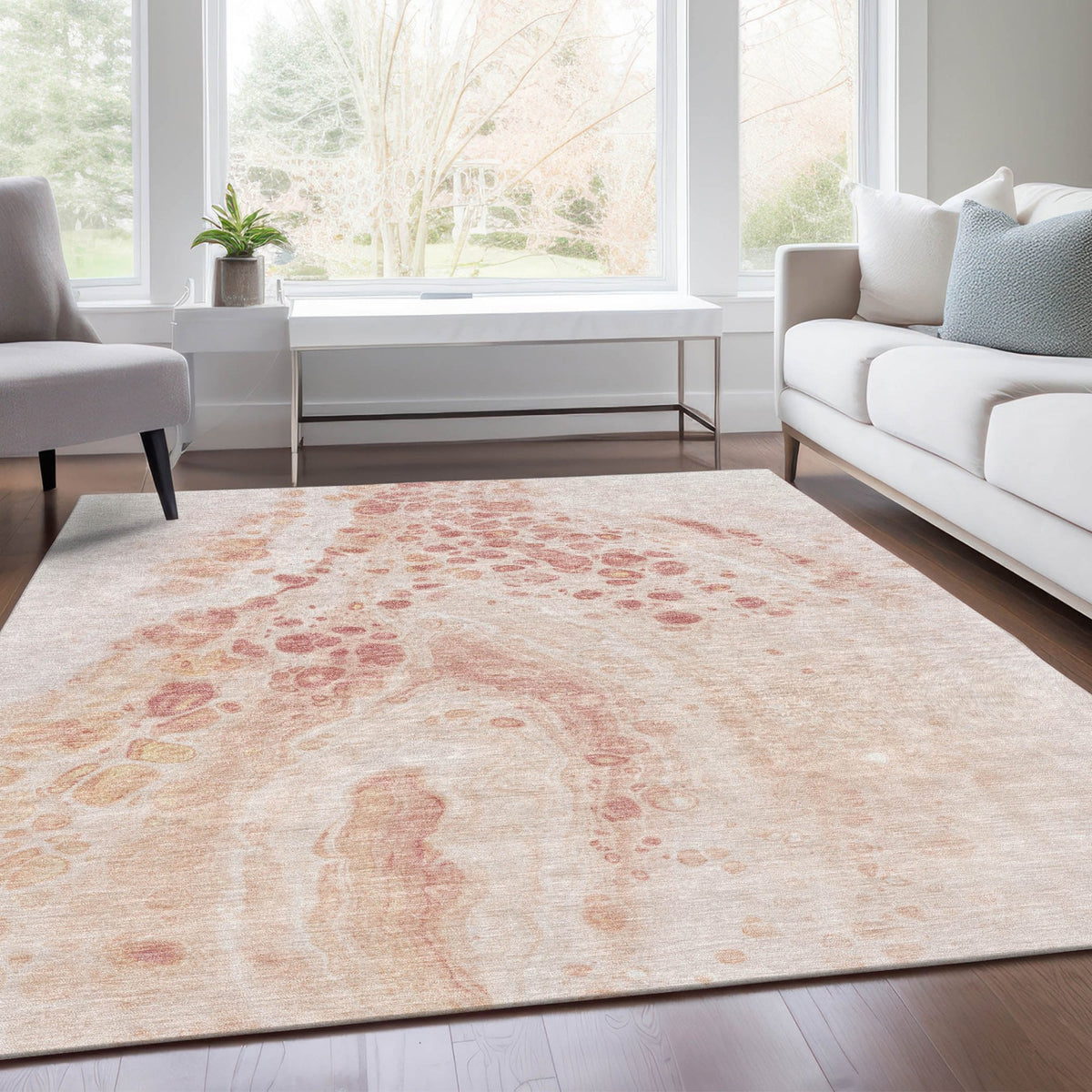 Chantille ACN1935-Salmon Indoor/Outdoor Washable Rug