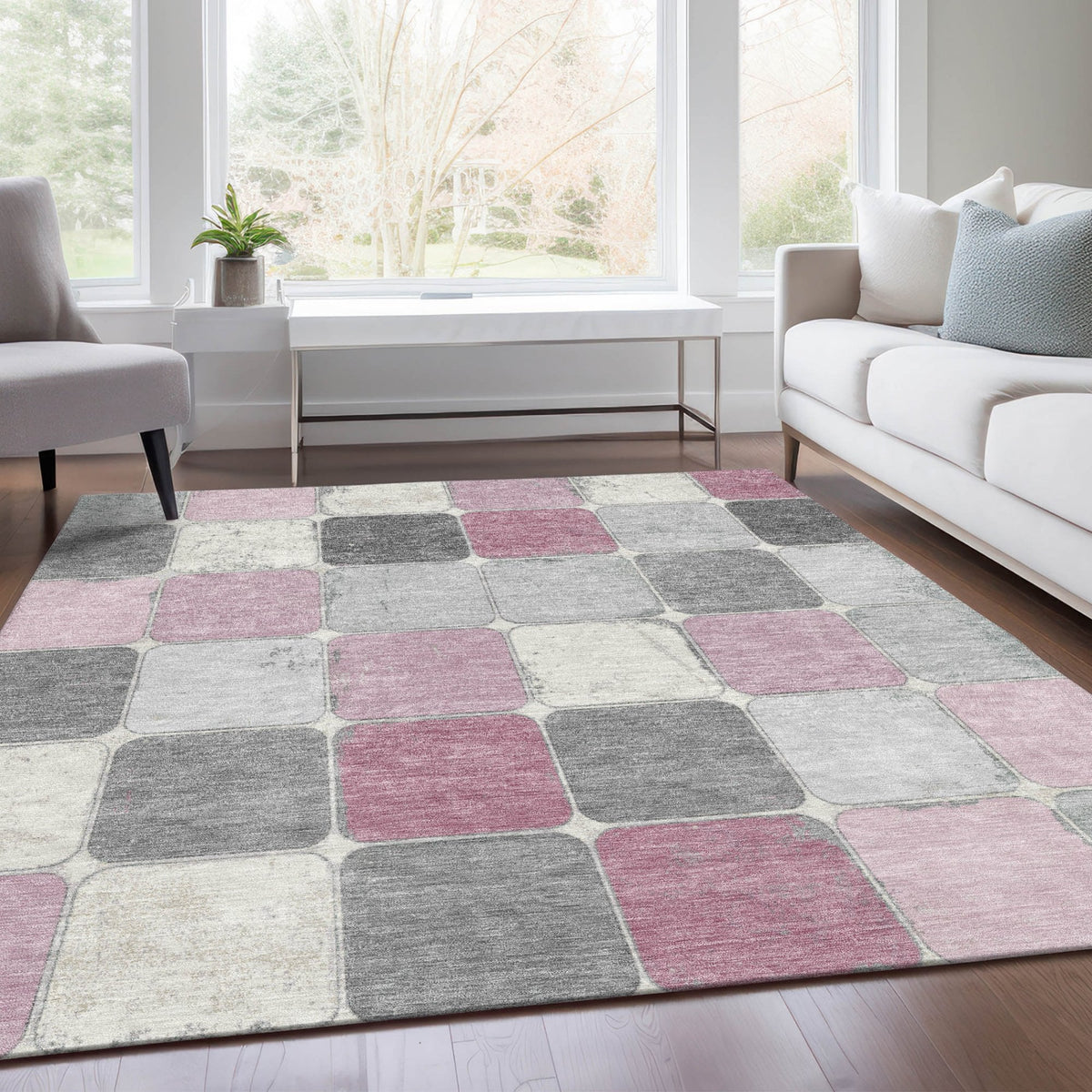 Chantille ACN1948-Blush Indoor/Outdoor Washable Rug