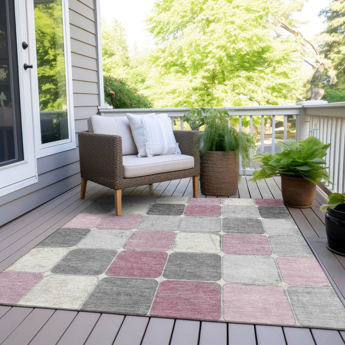 Chantille ACN1948-Blush Indoor/Outdoor Washable Rug