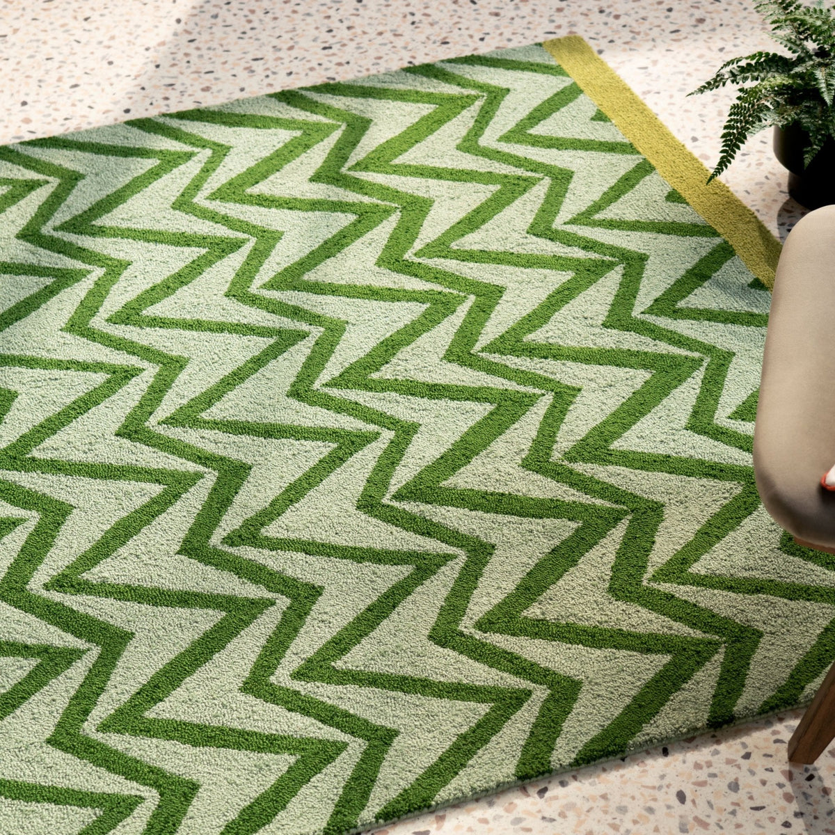 SCI Dhurrie Green Outdoor Rug
