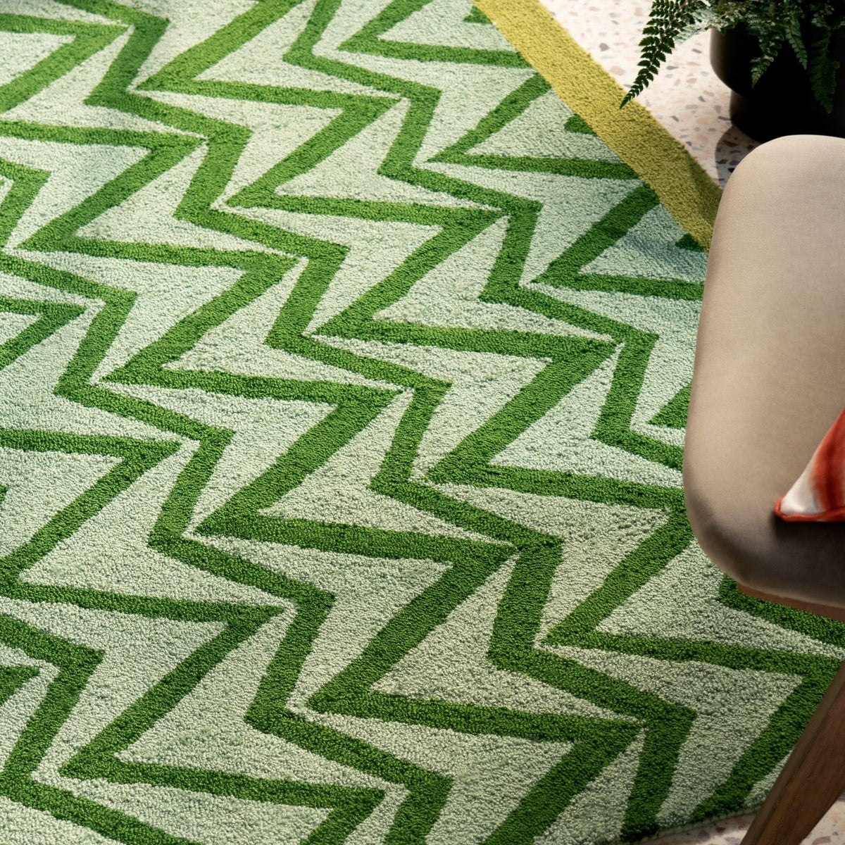 SCI Dhurrie Green Outdoor Rug