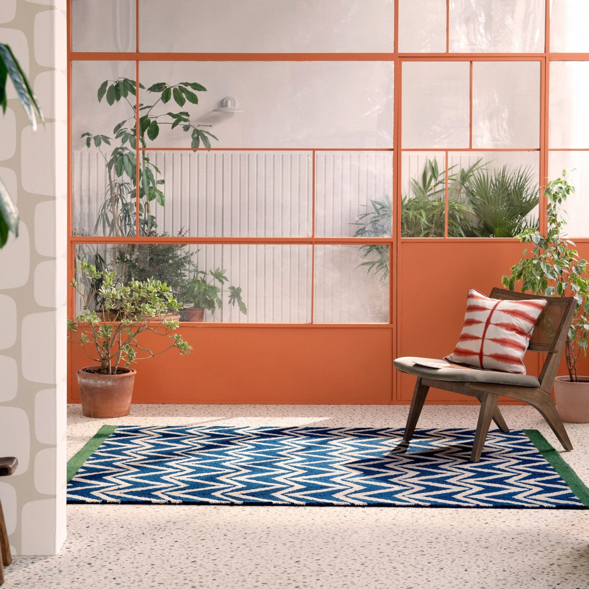 SCI Dhurrie Blue Outdoor Rug