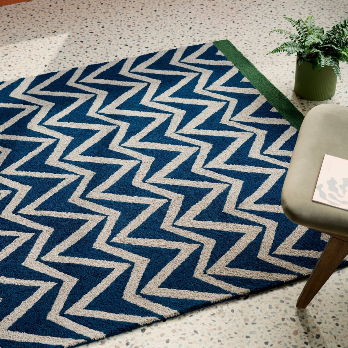 SCI Dhurrie Blue Outdoor Rug