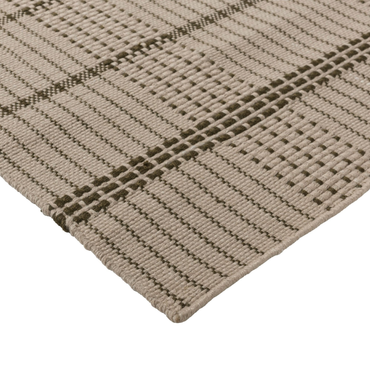 Zona Stitch Olive Outdoor Rug