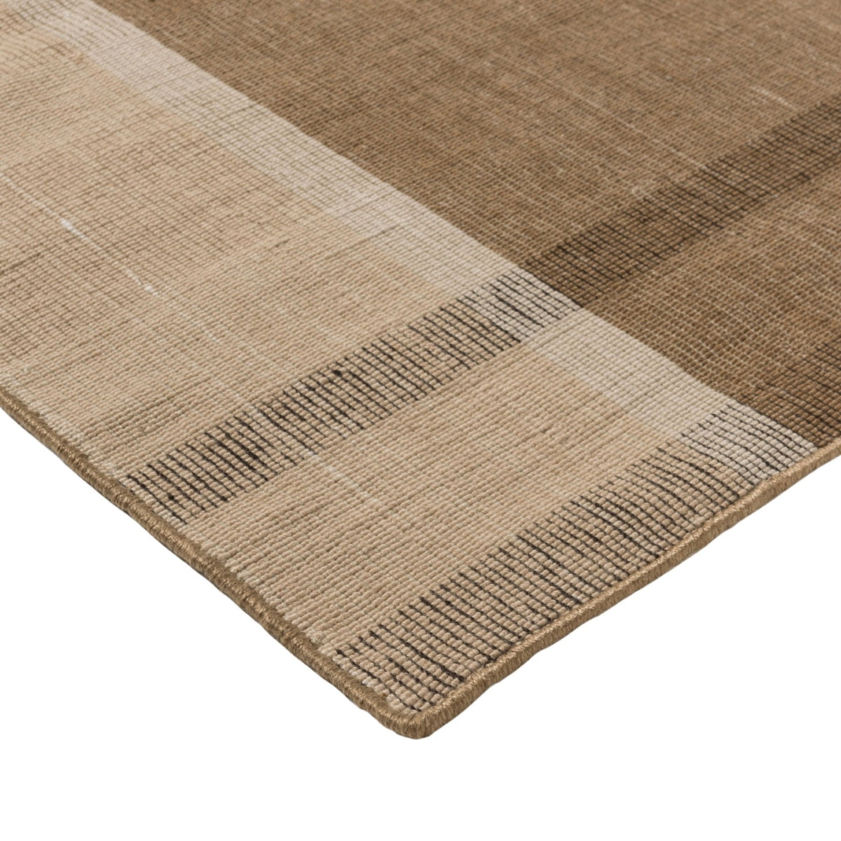 Zona Block Stripe Cashew Outdoor Rug