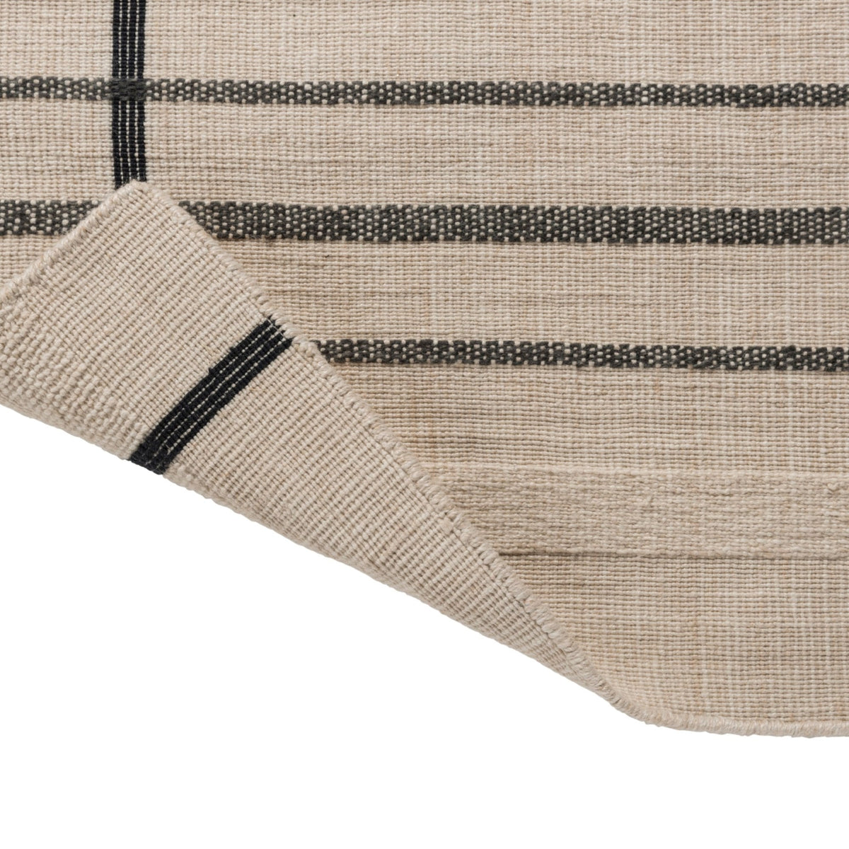 Zona Line Charcoal Outdoor Rug