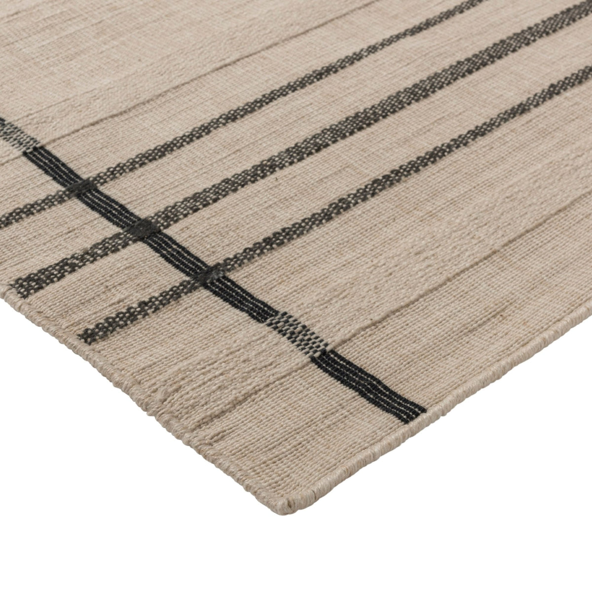 Zona Line Charcoal Outdoor Rug