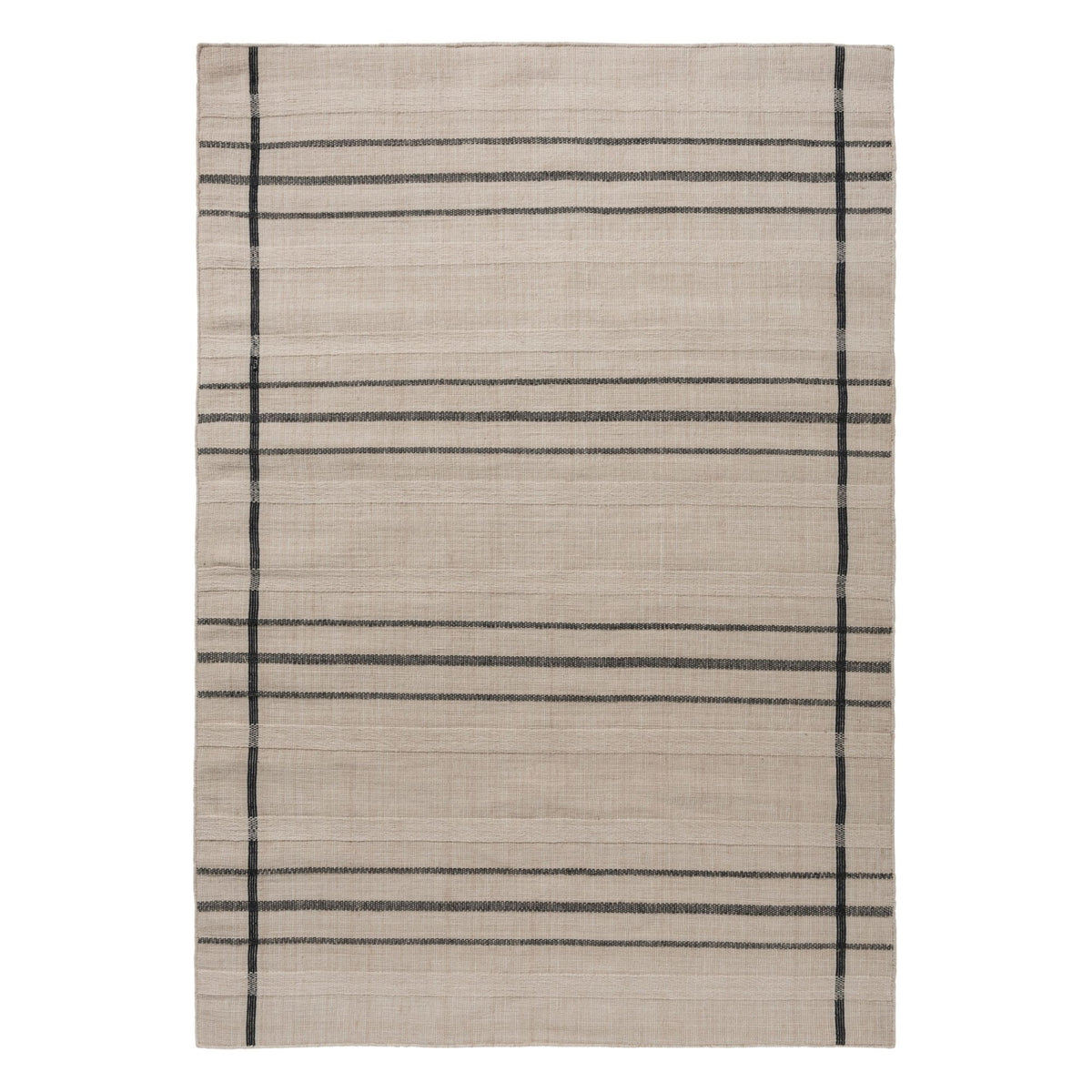 Zona Line Charcoal Outdoor Rug