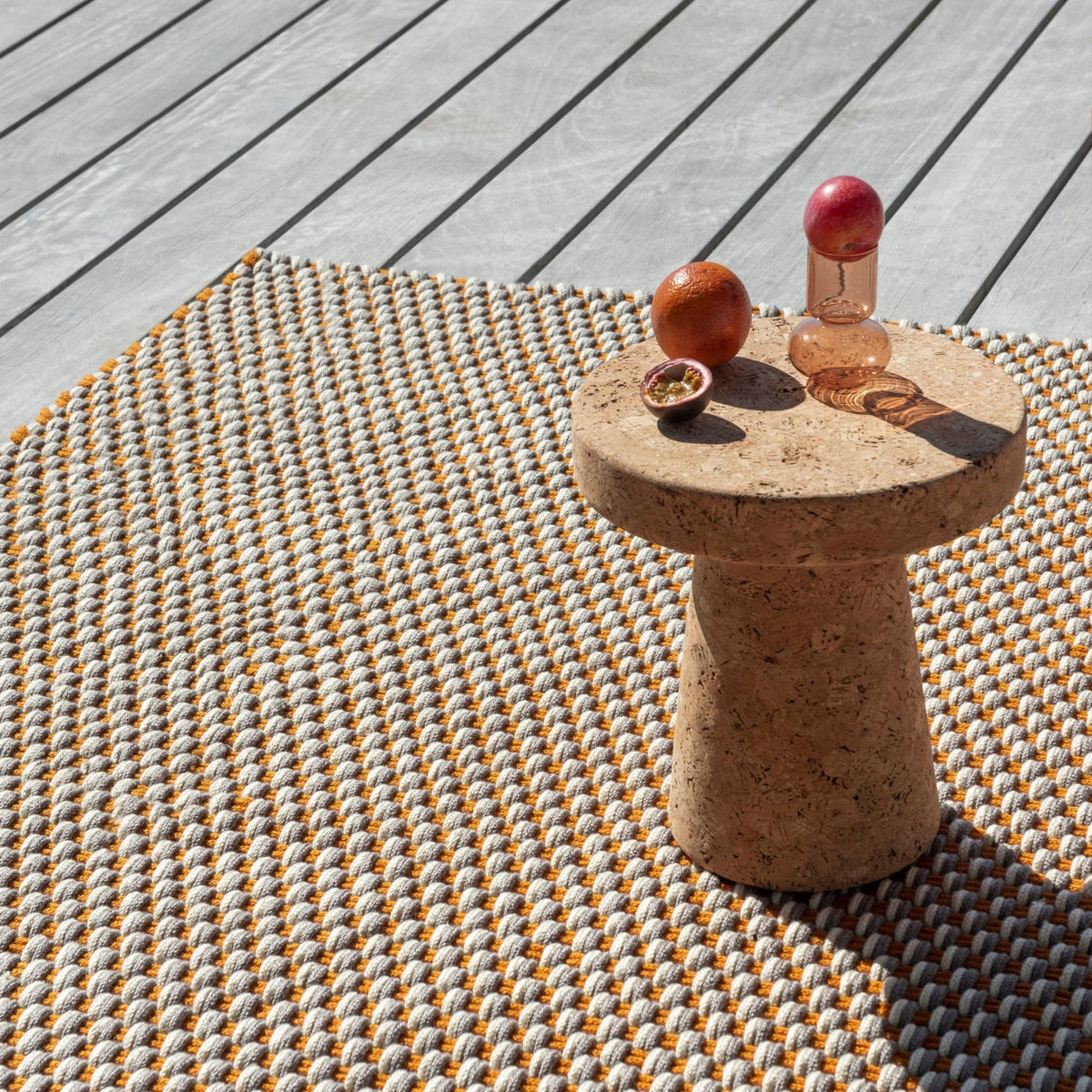 Lace Tri-colore Terra/Rust/Green Outdoor Rug