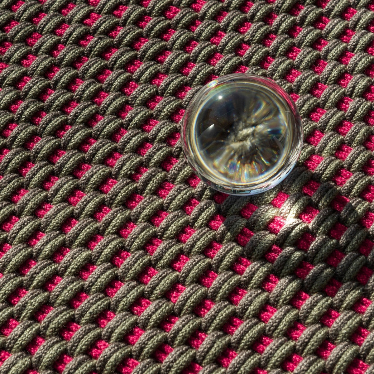 Lace Tri-colore Thyme/Grey/Pink Outdoor Rug