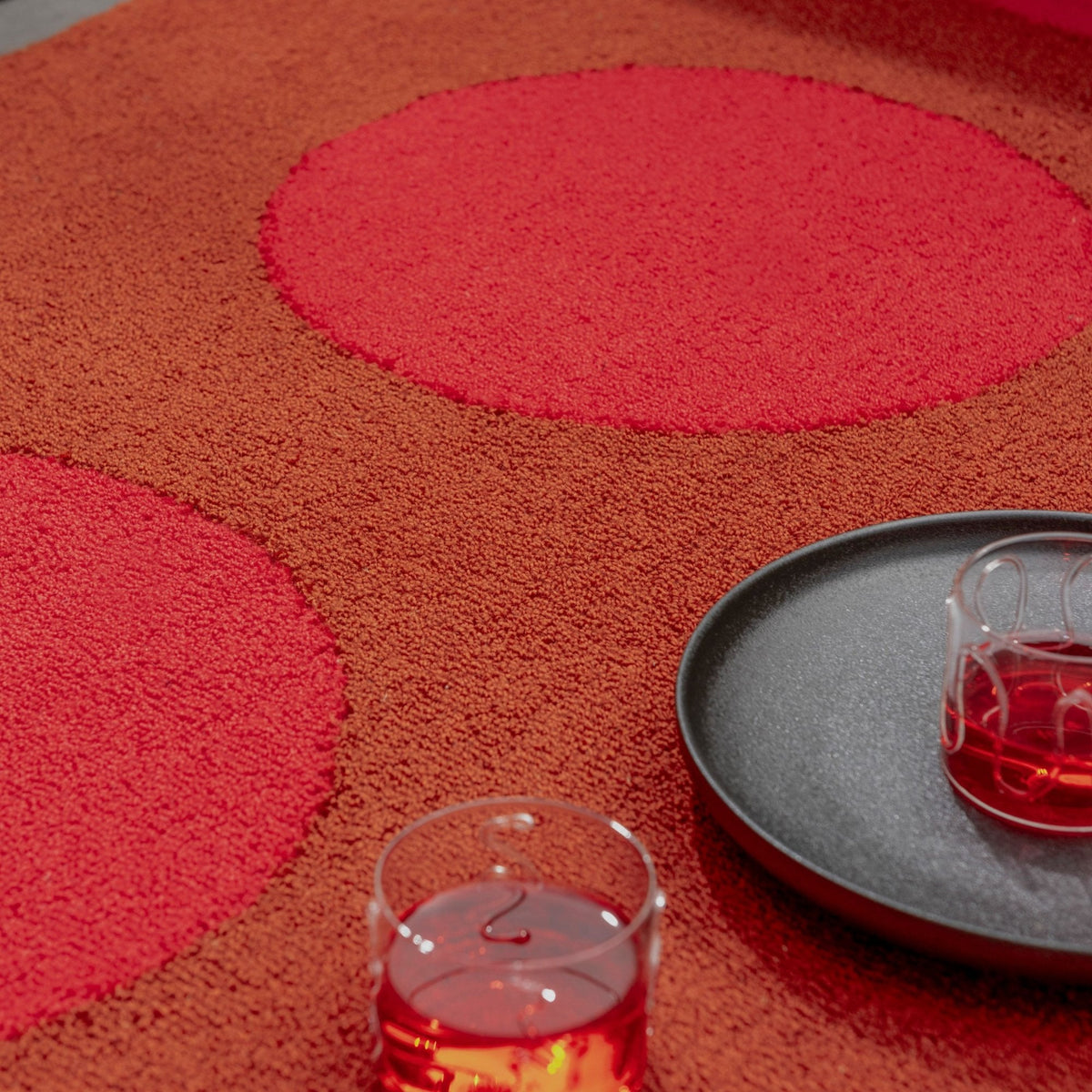 Habitat Festival Dots Red Outdoor Rug