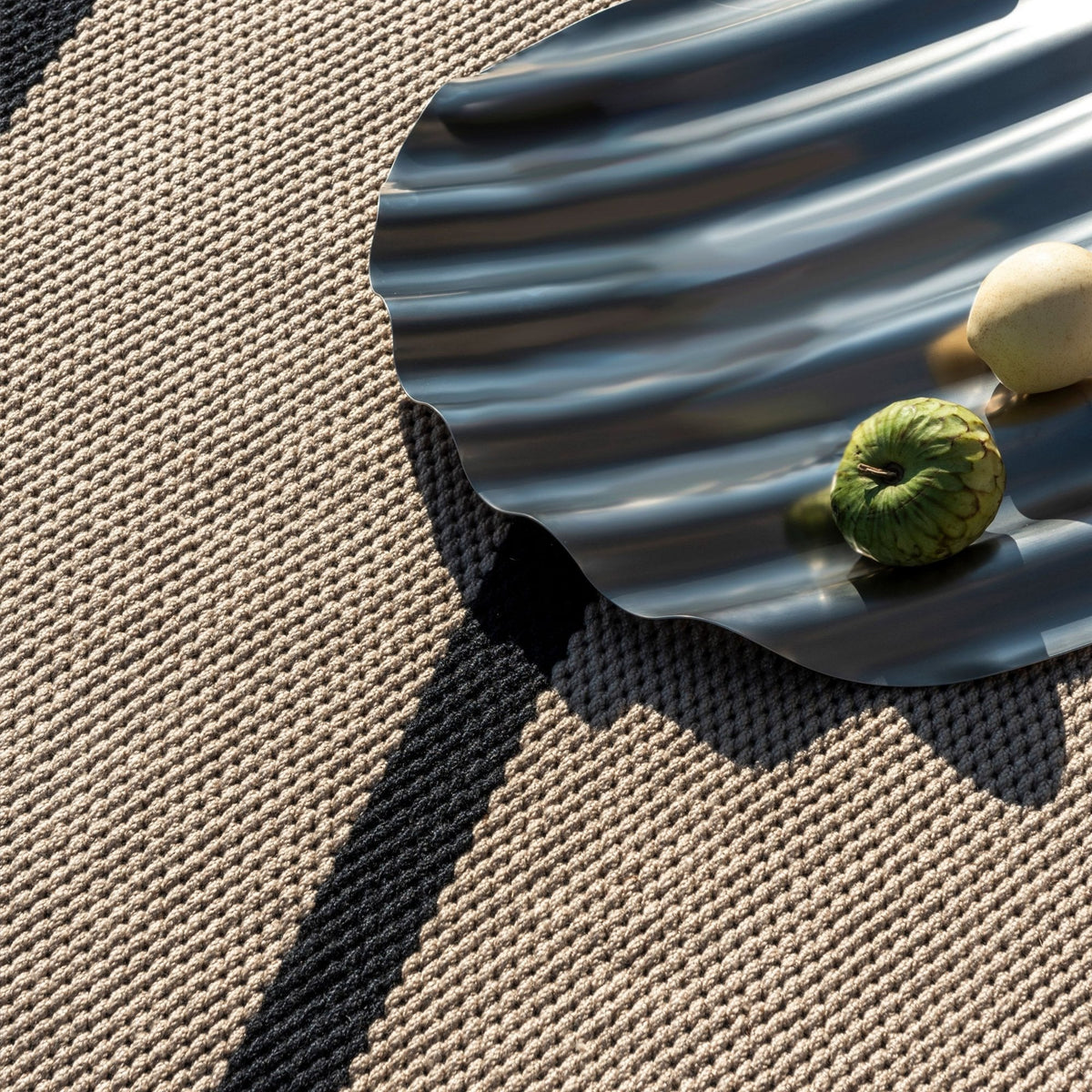 Deck Charcoal Black Outdoor Rug